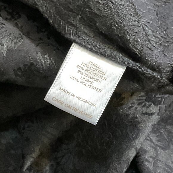 Eva Mendes NY & Co Sleeveless Square Neck Jacquard Fit & Flare Dress, Black,  12 - Picture 5 of 9